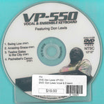 VP-550 Vocal and Ensemble Keyboard, DVD video performances featuring Don Lewis