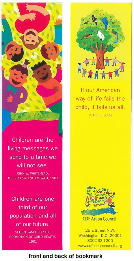 Set of 5 “Children are the Living Messages” bookmarks